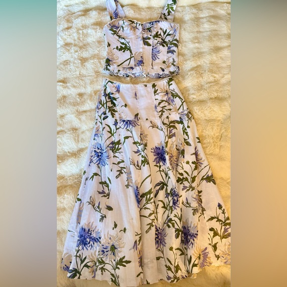 Reformation Anatolia Linen Two Piece In Serenity, brand new, never worn,no flaws - Picture 9 of 16